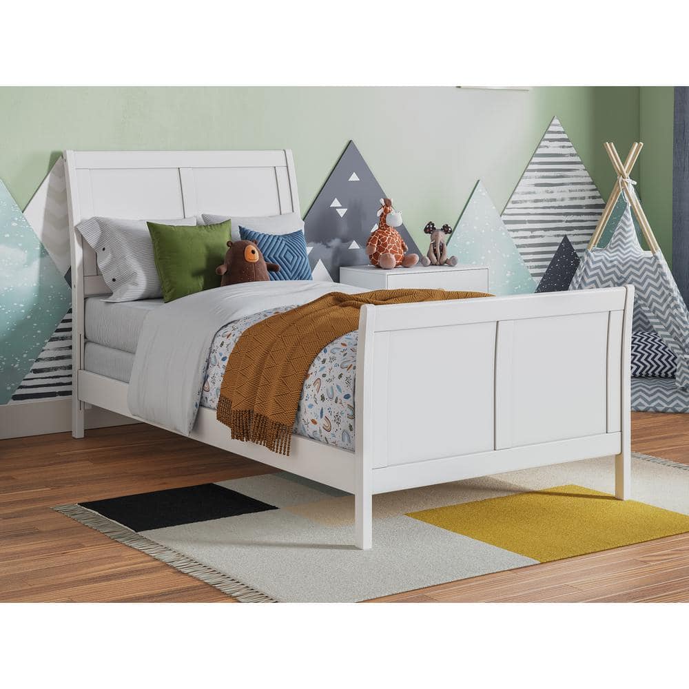 Afi Portland White Twin Traditional Bed With Matching Foot Board 