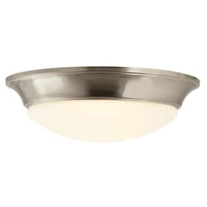 Tess 13 in. Modern Integrated LED Flush Mount Ceiling Light with Alabaster Glass Shade