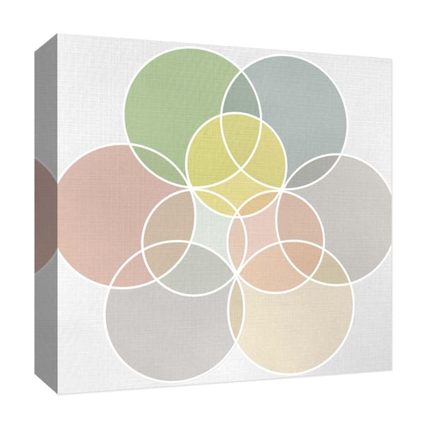 PTM Images ''Circle of Colors'' Canvas Abstract Wall Art 15 in. x 15 in.