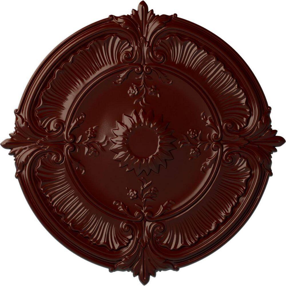 "1-1/2"" x 30-1/8"" x 30-1/8"" Polyurethane Attica Acanthus Leaf Ceiling Medallion, Brushed Mahogany" price history on PriceWatchPro
