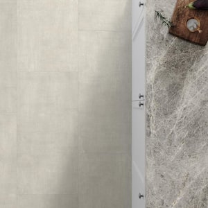 Unico White 24 in. x 48 in. Concrete Look Porcelain Floor and Wall Tile (15.50 sq. ft./Case)