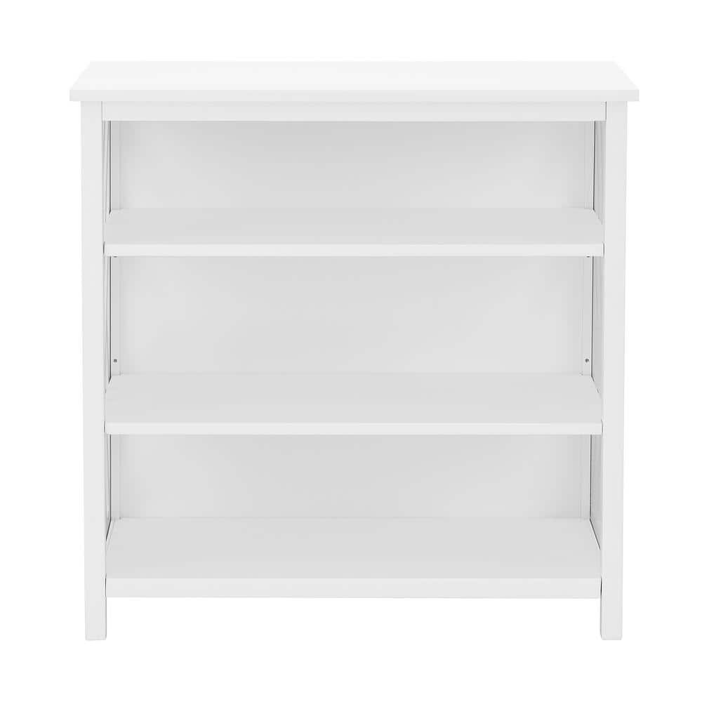 White Wood Adjustable Over-the-Toilet Bath Storage Shelf