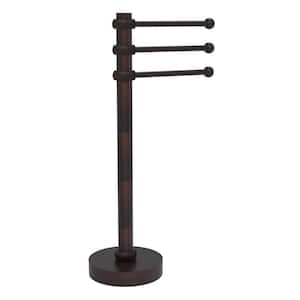 9 in. Vanity Top 3 Swing Arm Guest Towel Holder with Twisted Accents in Venetian Bronze
