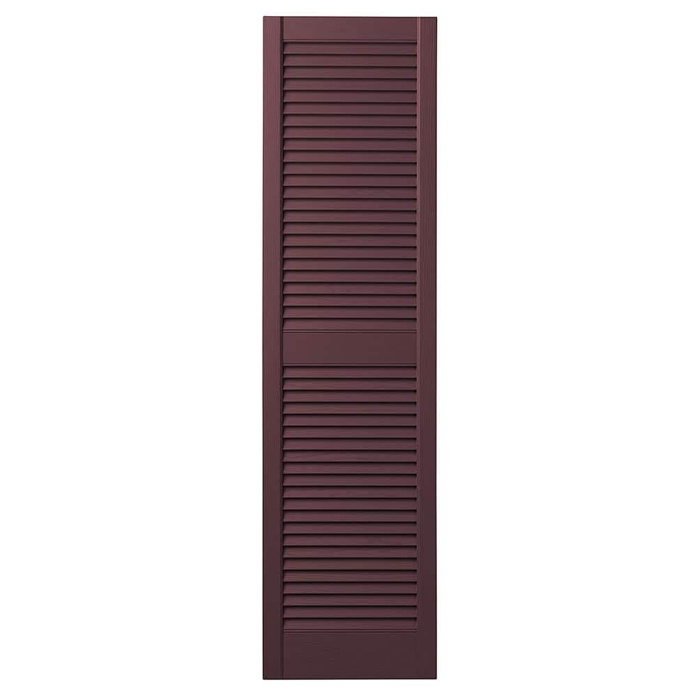 Ply Gem 15 in. x 59 in. Open Louvered Polypropylene Shutters Pair in ...