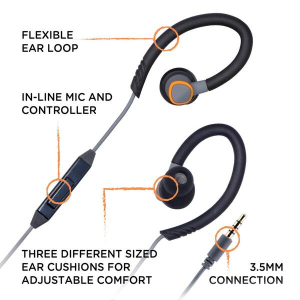 EcoSurvivor IPx4 Sports Clip Earbuds 37602 - The Home Depot