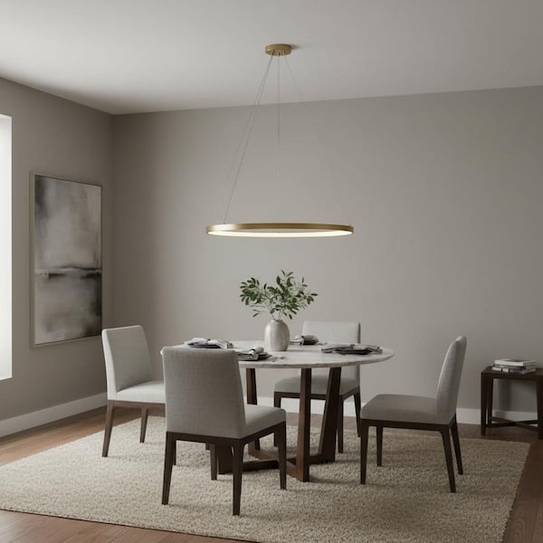 Kenna 1 Light 30.00-Watt Integrated LED Lacquered Brass Chandelier