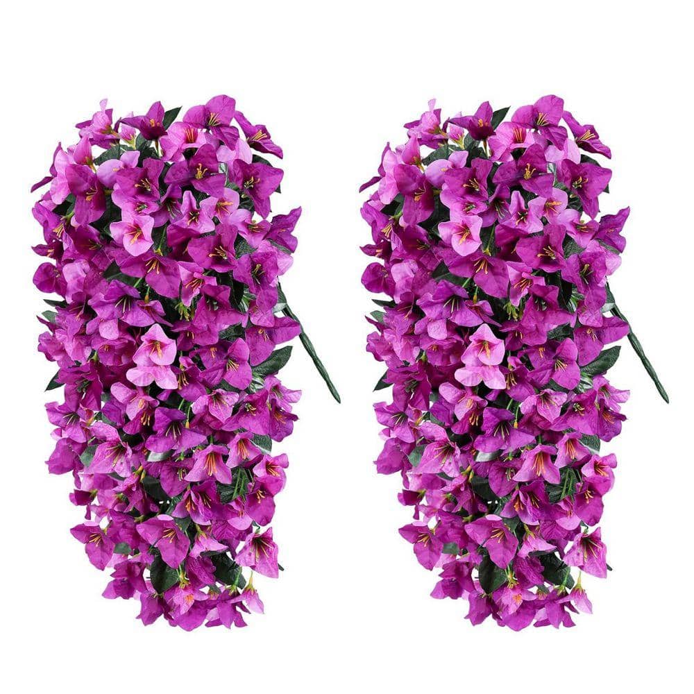21.6 in. Multi-Colored Fuchsia Artificial Flowers Faux