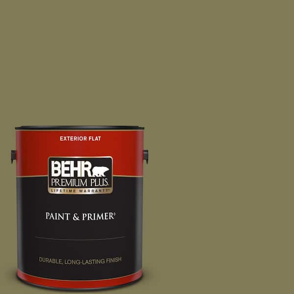 BEHR PREMIUM PLUS 1 gal. Home Decorators Collection #HDC-AC-17 Meadowland Flat Exterior Paint & Primer