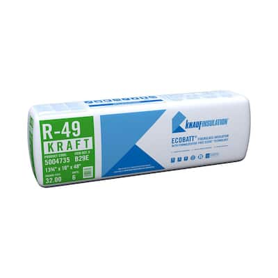 Knauf Insulation R-49 EcoBatt Kraft Faced Insulation Batt 16 in. x 48 in. x 13-3/4 in.