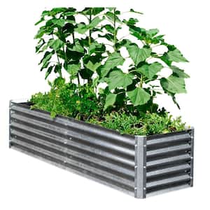 Alto Series 22 in. x 76 in. x 17 in. Galvanized Metal - Row Bed Bundle