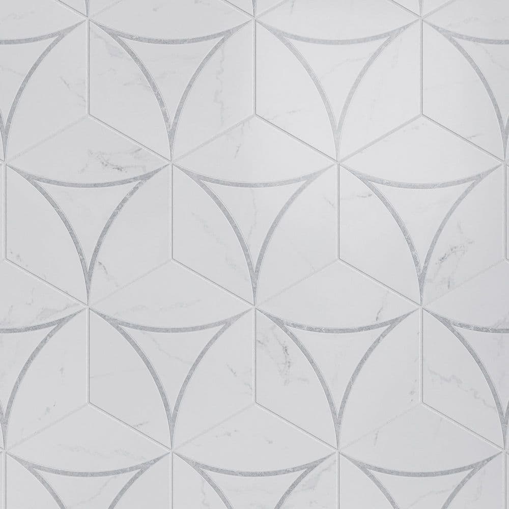 Statuario Deco Gray Hexagon 7.8 in. x 8.98 in. Matte Porcelain Floor and Wall Tile (10.17 sq. ft./Case) price history on PriceWatchPro