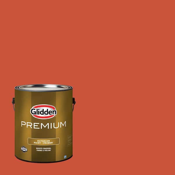 Glidden Premium 1 gal. Cinnamon Stone Satin Exterior Latex Paint