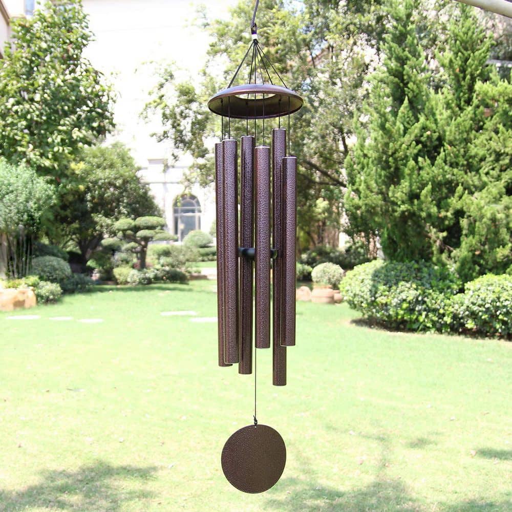 Bronze Large Outdoor Deep Tone Memorial Wind Chime With Heavy