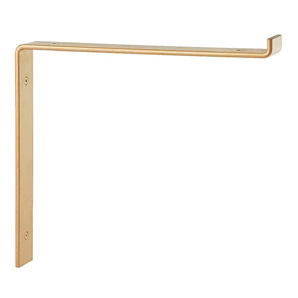 12 in. Matte Gold Steel Shelf Bracket