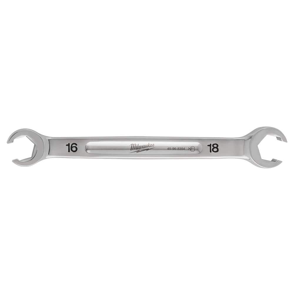 Milwaukee 16 mm x 18 mm Double End Flare Nut Wrench 45-96-8354 - The Home  Depot