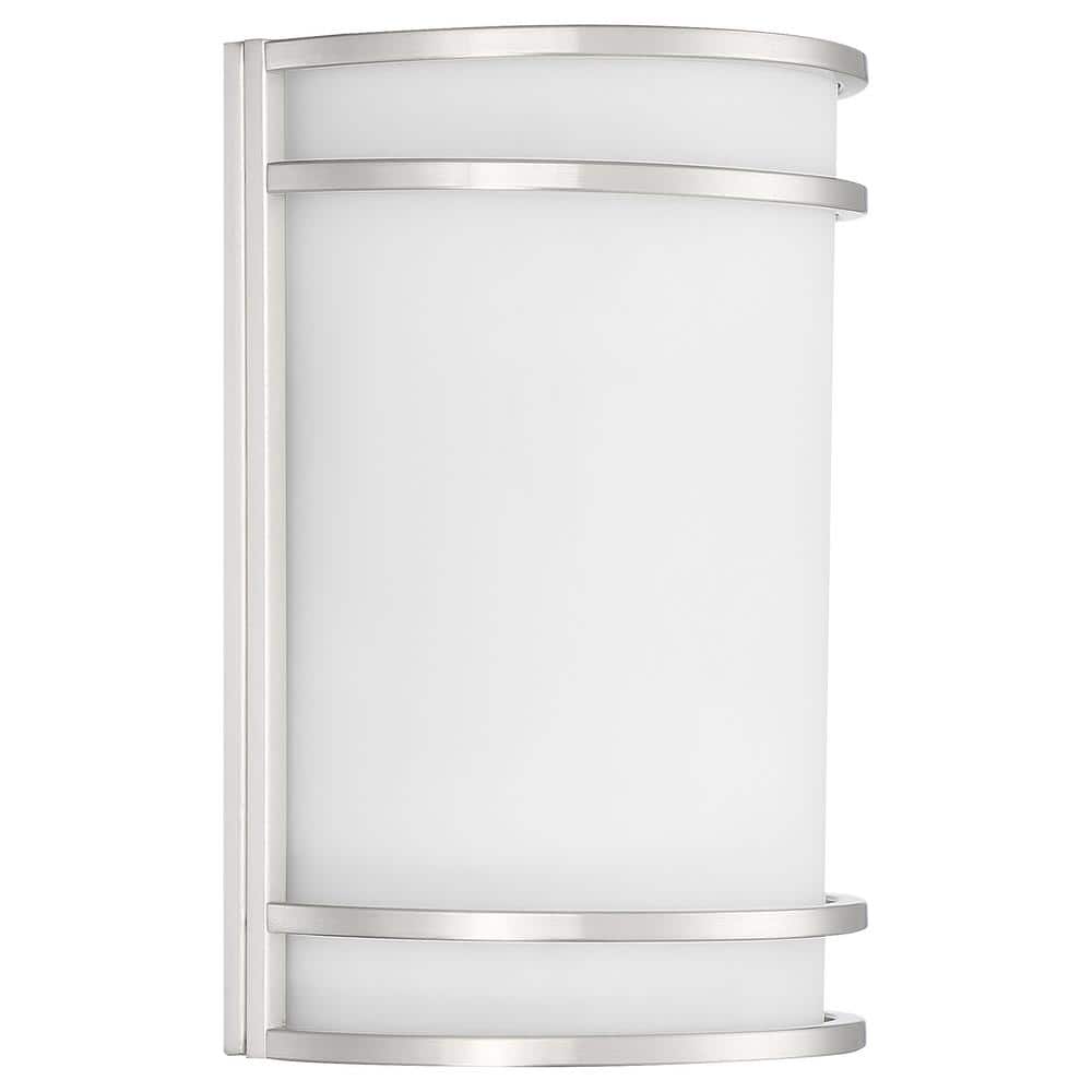 Brushed Steel Dimmable Cylinder LED Wall Sconce