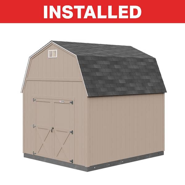 Professionally Installed Tahoe Series Independence 10 ft. W x 12 ft. D Primed Wood Shed 7 ft. Sidewall (120 sq. ft.)