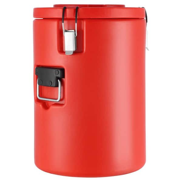 Stainless Steel Insulated Beverage Dispenser 4.5 gal. 17.2L Hot and Cold Drink Food-Grade for Restaurant Shop (Red)
