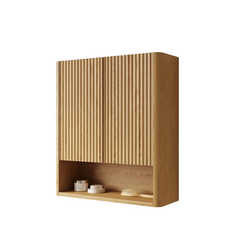 Loiry 25.98 in. W x 7.87 in. D x 29.53 in. H Bathroom Storage Wall Cabinet in Golden Oak price history on PriceWatchPro