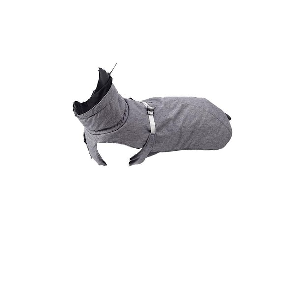 Foobrues Size M Gray Cool Dog Winter Jacket with Waterproof Warm Polyester Filling Fabric