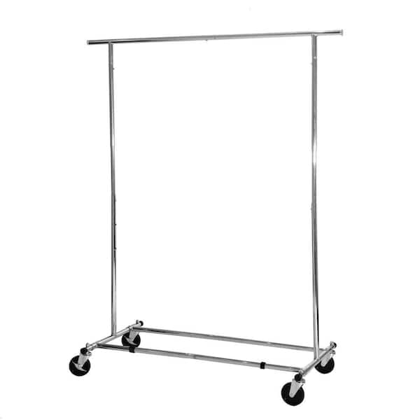 Seville Classics 50.2 in. x 66.5 in. Chrome Commercial Garment Rack