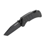 Husky 3 in. Sharpener and Nylon Handle Sporting 3 in. Steel Clip Point  Straight Edge Folding Knife Tactical Knife 90650 - The Home Depot