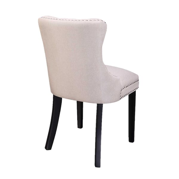 Beige knocker 2024 back dining chairs