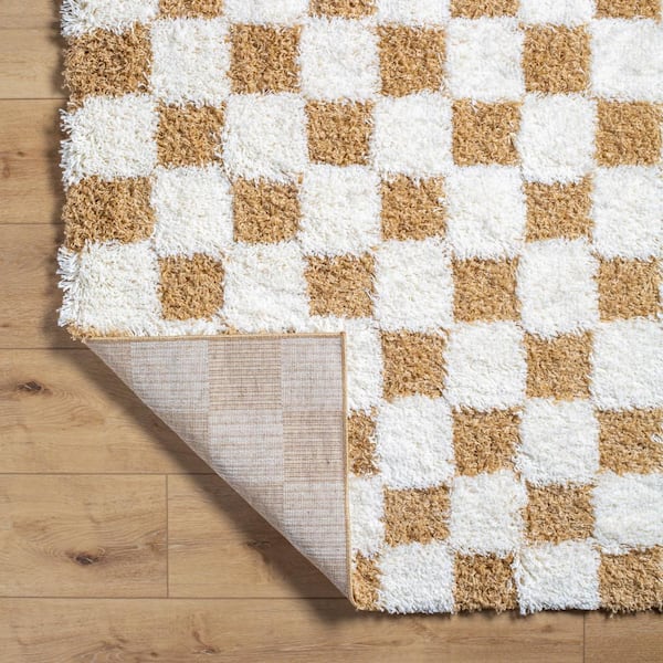 Urban Shag Mustard/Cream Fill in Later 5 ft. x 7 ft. Indoor Area Rug