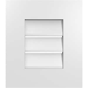 14 in. x 16 in. Vertical Surface Mount PVC Gable Vent: Functional with Standard Frame