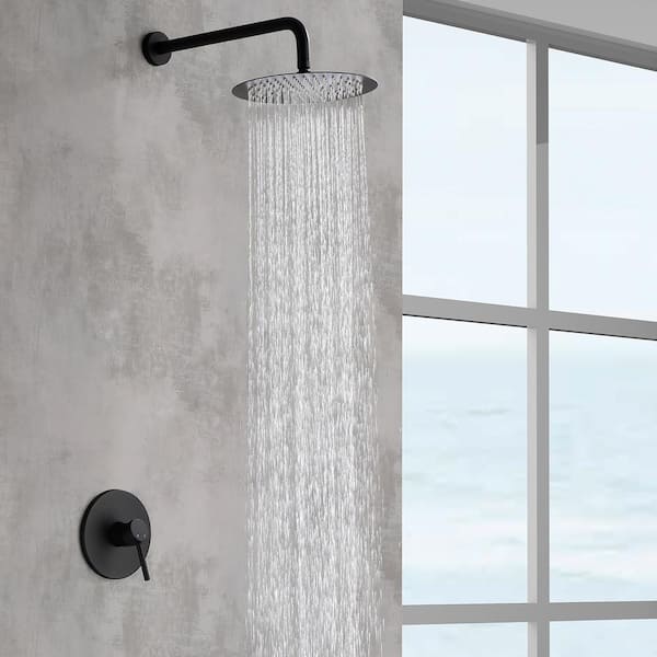 Staykiwi Single Handle 1-Spray Shower Faucet 1.5 GPM with Ceramic Disc Valves in. Matte Black