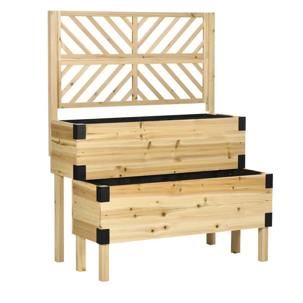 42.5 in. W Wood Outdoor Raised Beds