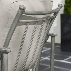 Highview Cushioned Metal Outdoor Lounge Chair with Solid Cushions (4-Pack)
