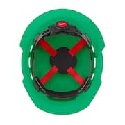 BOLT Green Type 1 Class E Full Brim Non-Vented Hard Hat with 4 Point Ratcheting Suspension