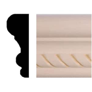 3/4 in. x 2-1/8 in. x 96 in. Hardwood Rope Colonial Panel Molding