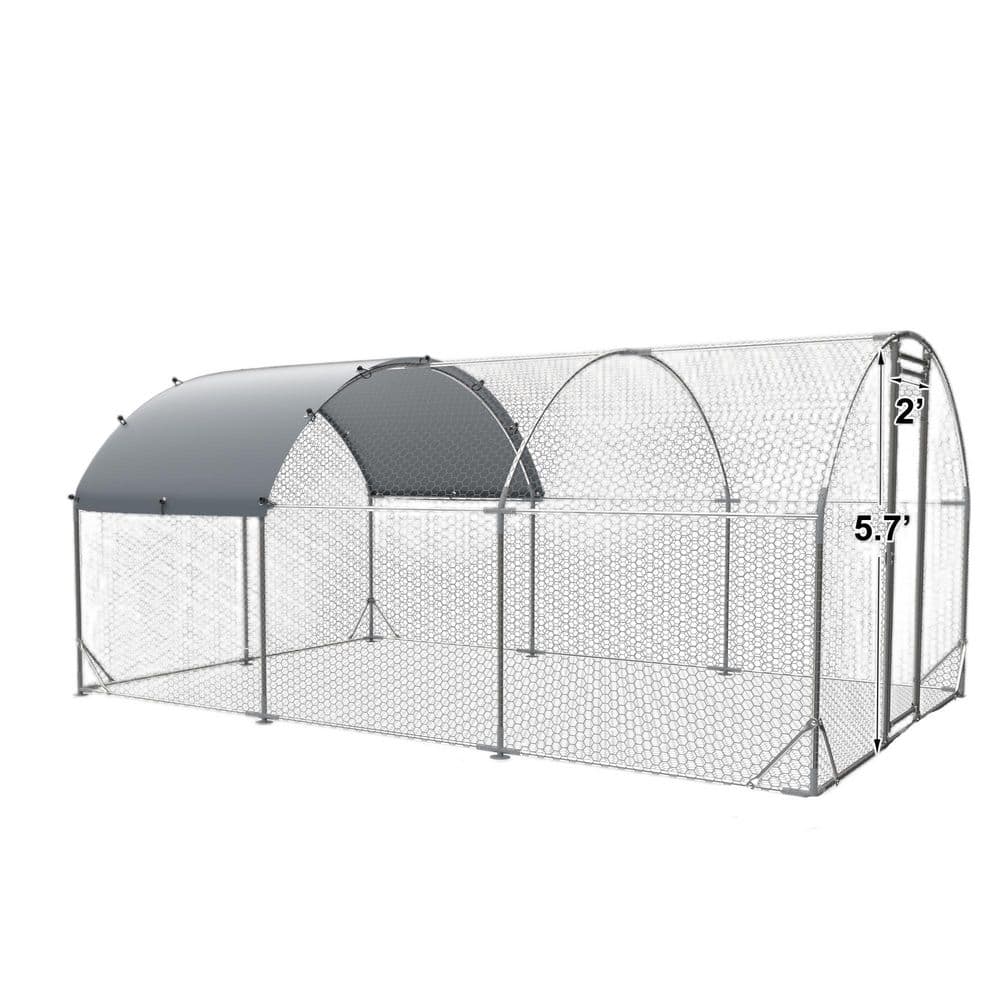 9.2'W x 18.7'L x 6.5'H Metal Chicken Coop, Upgrade Three Support Steel Wire Impregnated Plastic Net Cage,Poultry Fencing price history on PriceWatchPro