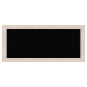 Hardwood Whitewash Narrow Wood Framed Black Corkboard 33 in. W. x 15 in. Bulletin Board Memo Board