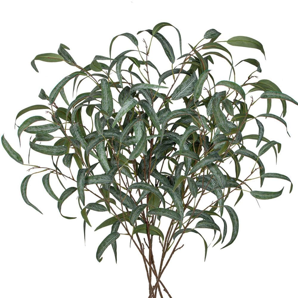 Artificial Plant 34 in. Green Color Family Faux Willow Leaves 6 pcs Realistic Eucalyptus Stems for Home Decor price history on PriceWatchPro