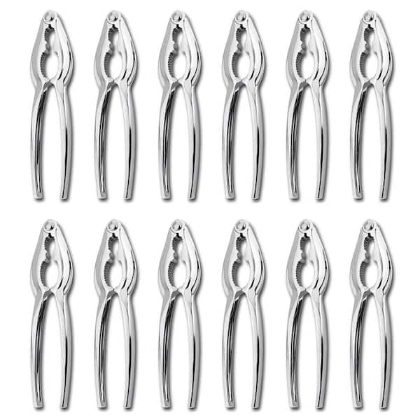 12 Pieces Zinc Alloy Seafood Nut Cracker Set Crab Crackers Heavy Duty Rust Resistant Ergonomic Dishwasher Safe
