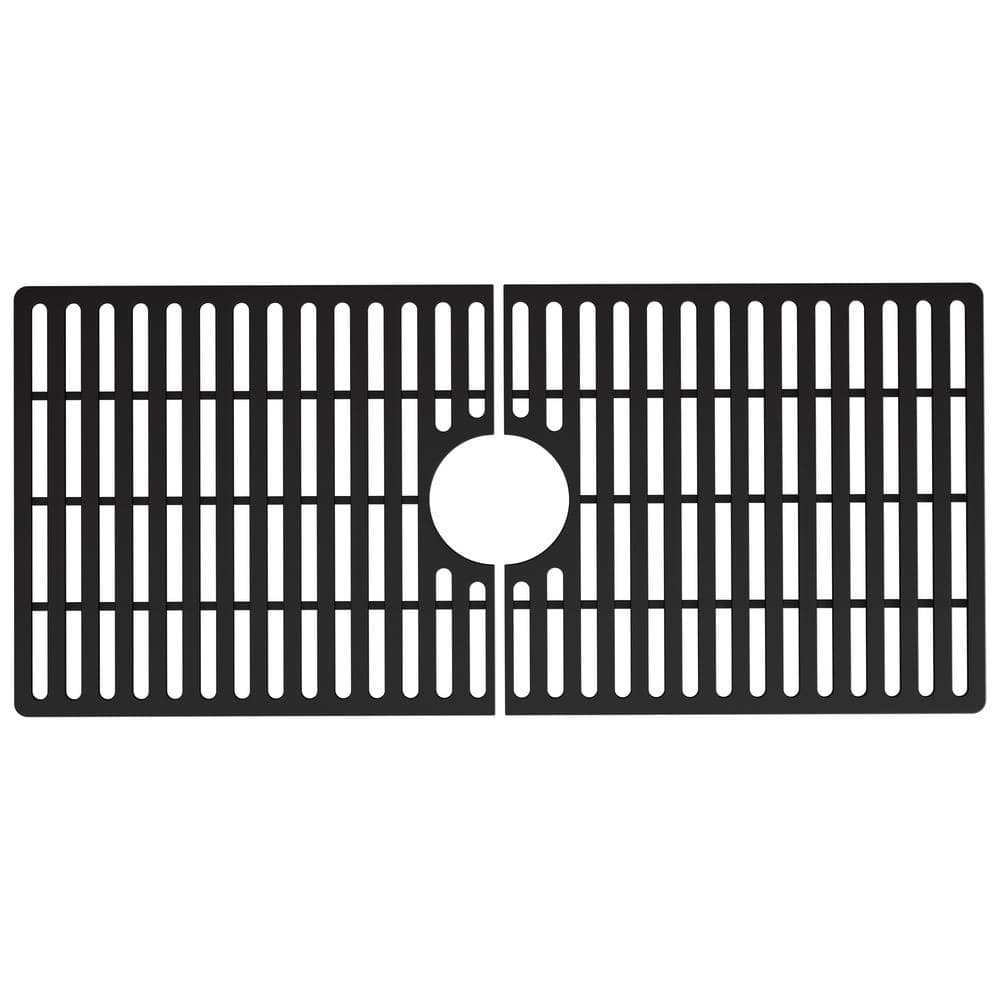 Silicone Sink Mat, Heat Resistant Grid Mat With Foot Pads