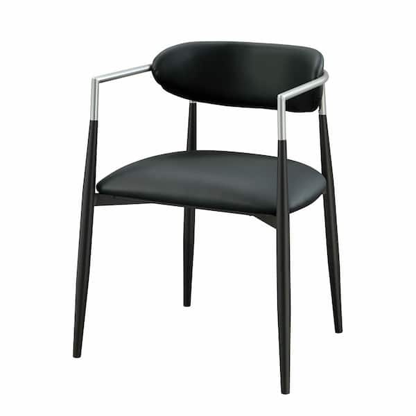 Acme Furniture Gavan Black Synthetic Leather Arm Chair (Set of 2