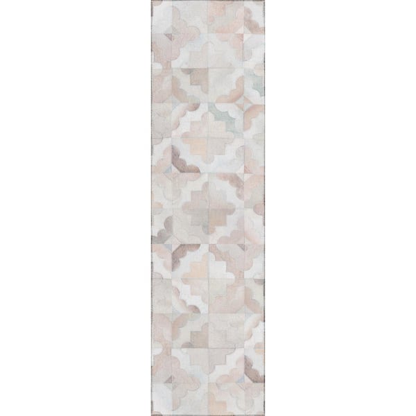 Addison Rugs Laredo Ivory 2 ft. 3 in. x 7 ft. 6 in. Indoor/Outdoor Washable Rug