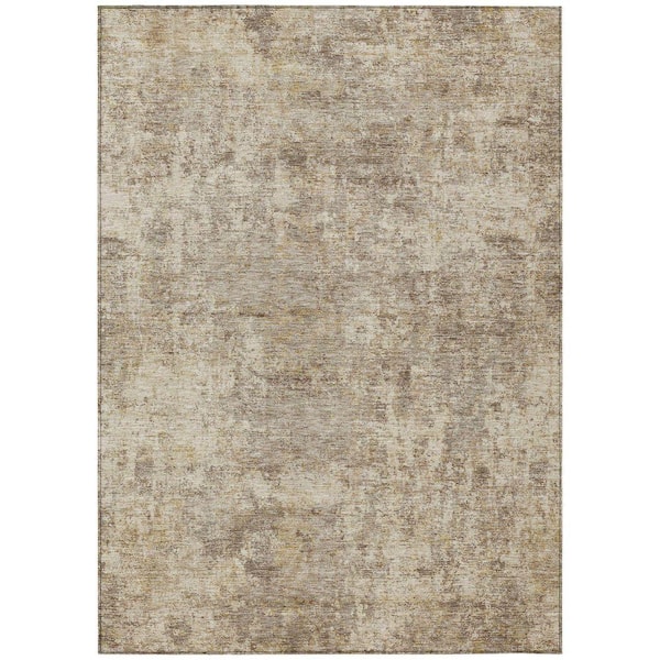 Chantille Machine Washable Indoor/Outdoor Abstract ACN2061 Taupe 10 ft. x 14 ft. Area Rug