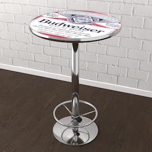 Budweiser Label Design Red 42 in. Bar Table