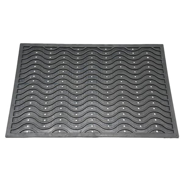 Mainstays Ridge Scraper Rubber Doormat - 24 x 36 in