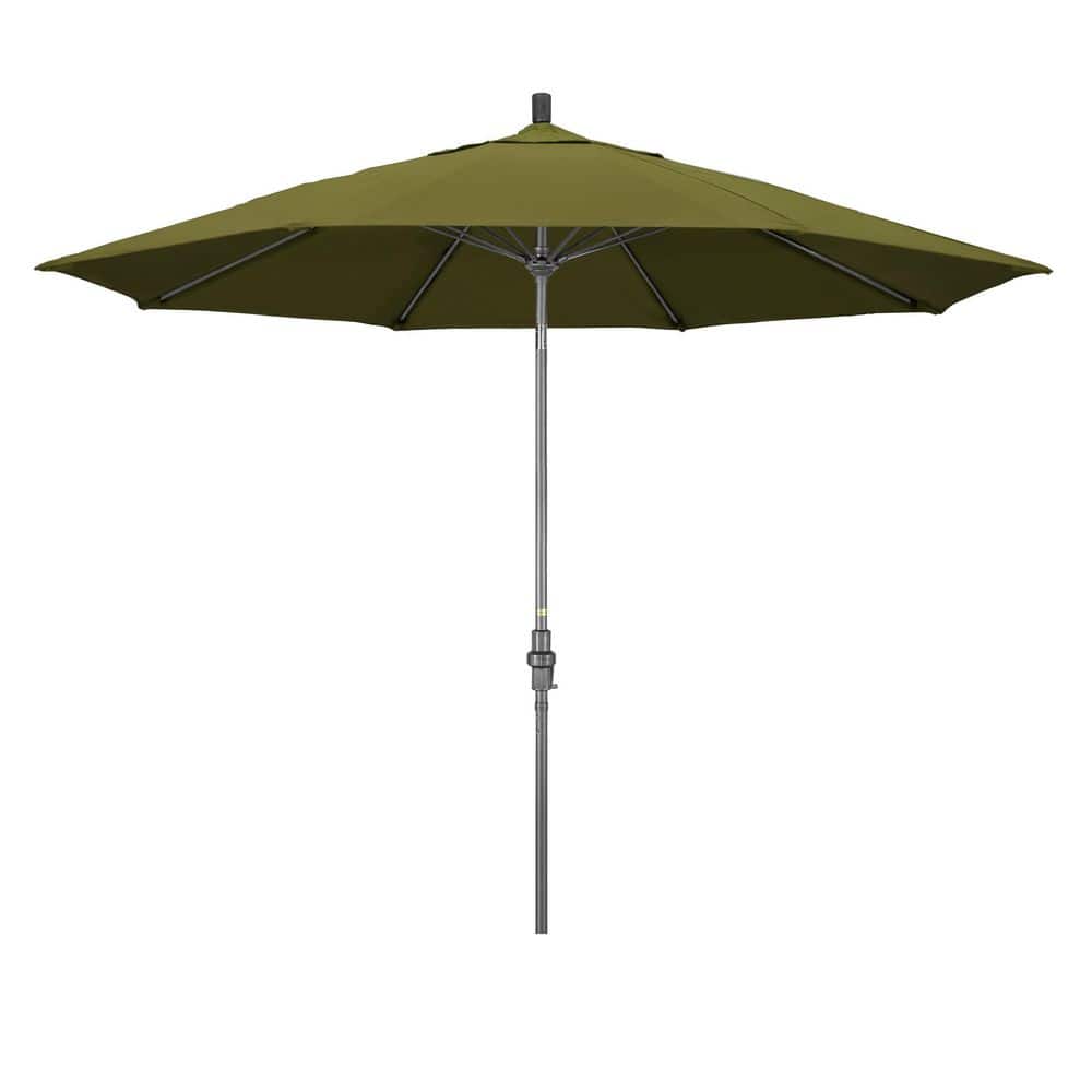 11 ft. Grey Aluminum Market Patio Umbrella Fiberglass Ribs Collar Tilt Crank Lift in Palm Pacifica price history on PriceWatchPro