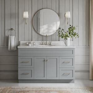 Hamlet 54 in. W x 21.5 in. D x 34.5 in. H Freestanding Bath Vanity Cabinet Only in Grey