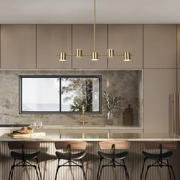 Zevni 30 in. Transitional Integrated LED Island Pendant