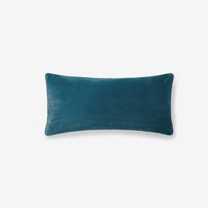 Company Cotton Plush Teal 14 in. x 30 in. Decorative Throw Pillow Cover