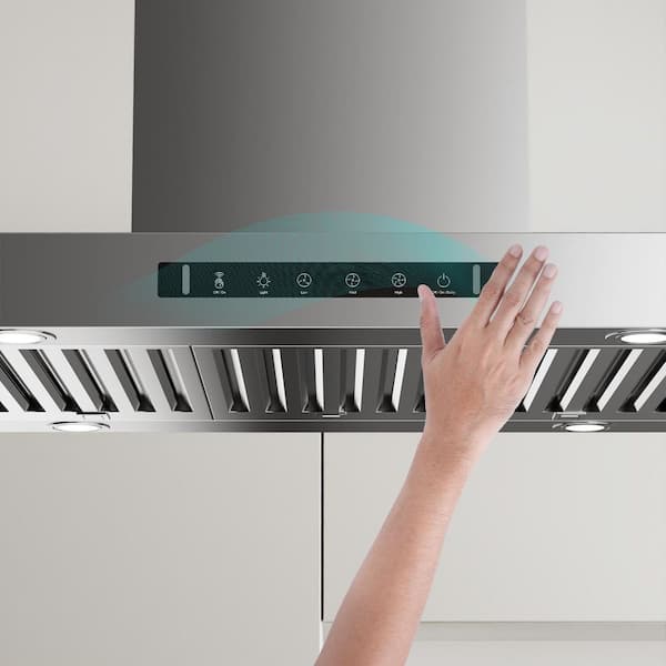 VIKIO PRO 30 in. 600 CFM Ducted Island Range Hood in