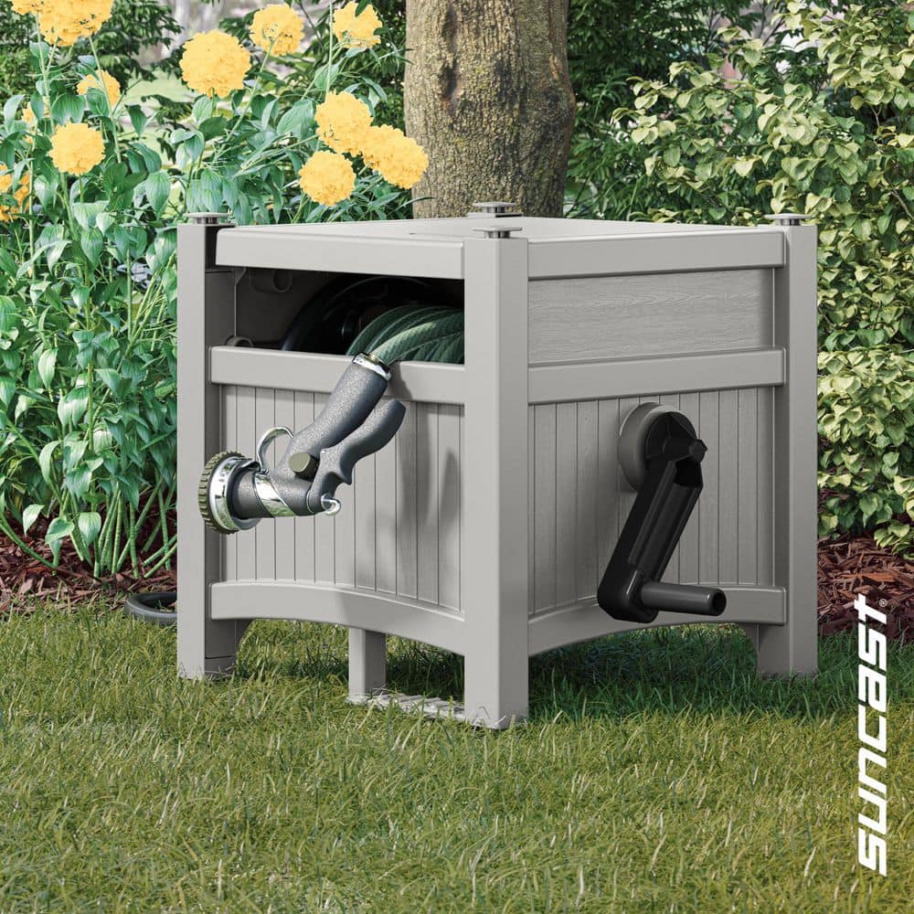 Suncast 100 ft. Hose Hideaway Dove Gray PHH100DY